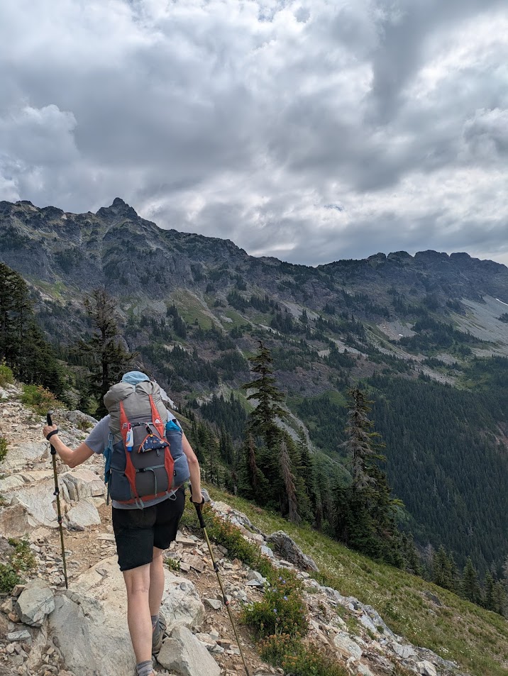 hiking on huckleberry mountain