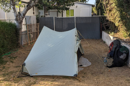 Camping in an alley