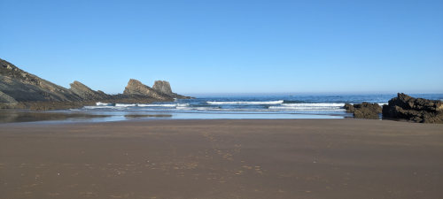 Early morning beach walk