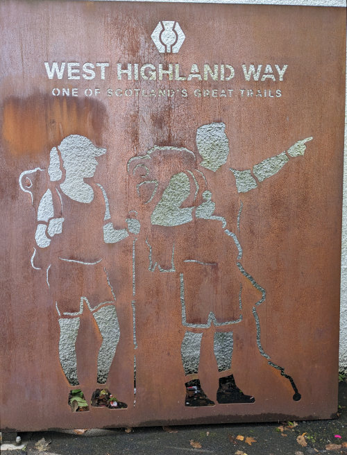 West Highland Way southern terminus in Milgavnie