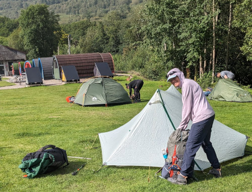 Blackwater campground in Kinlochleven